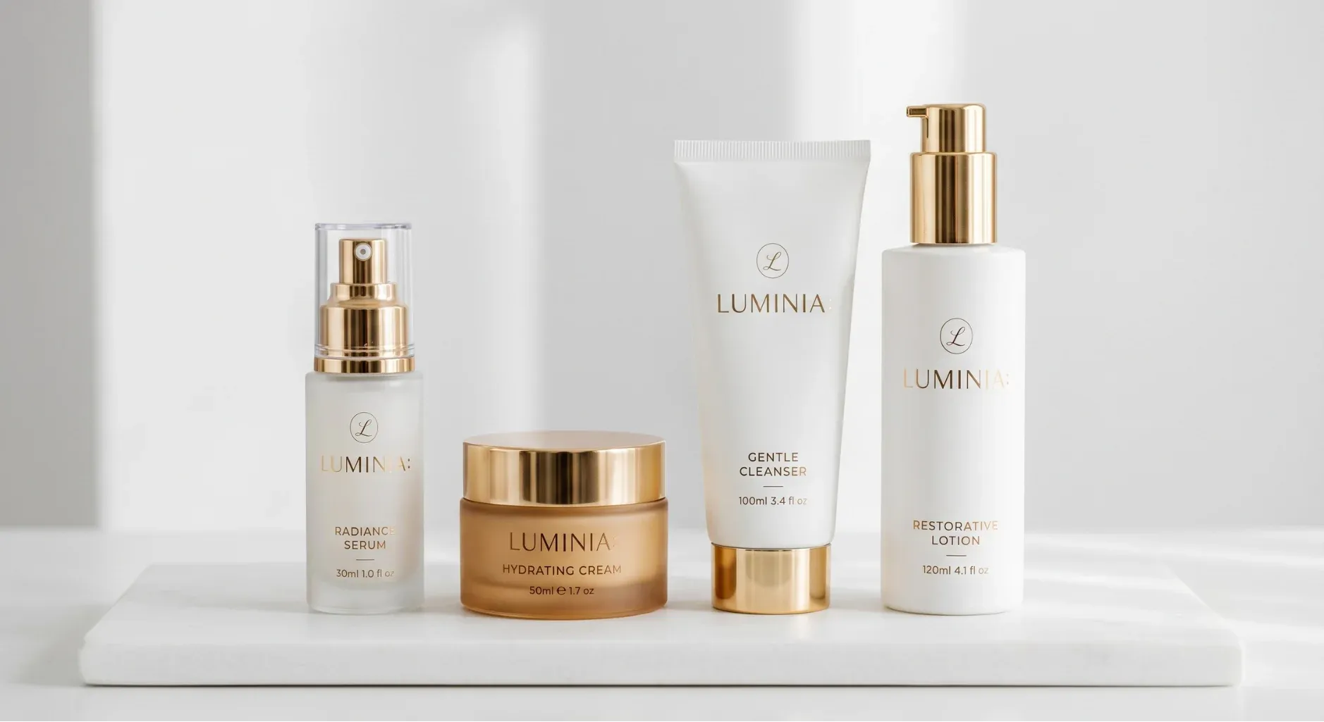 Cosmetic products ready for market launch and distribution